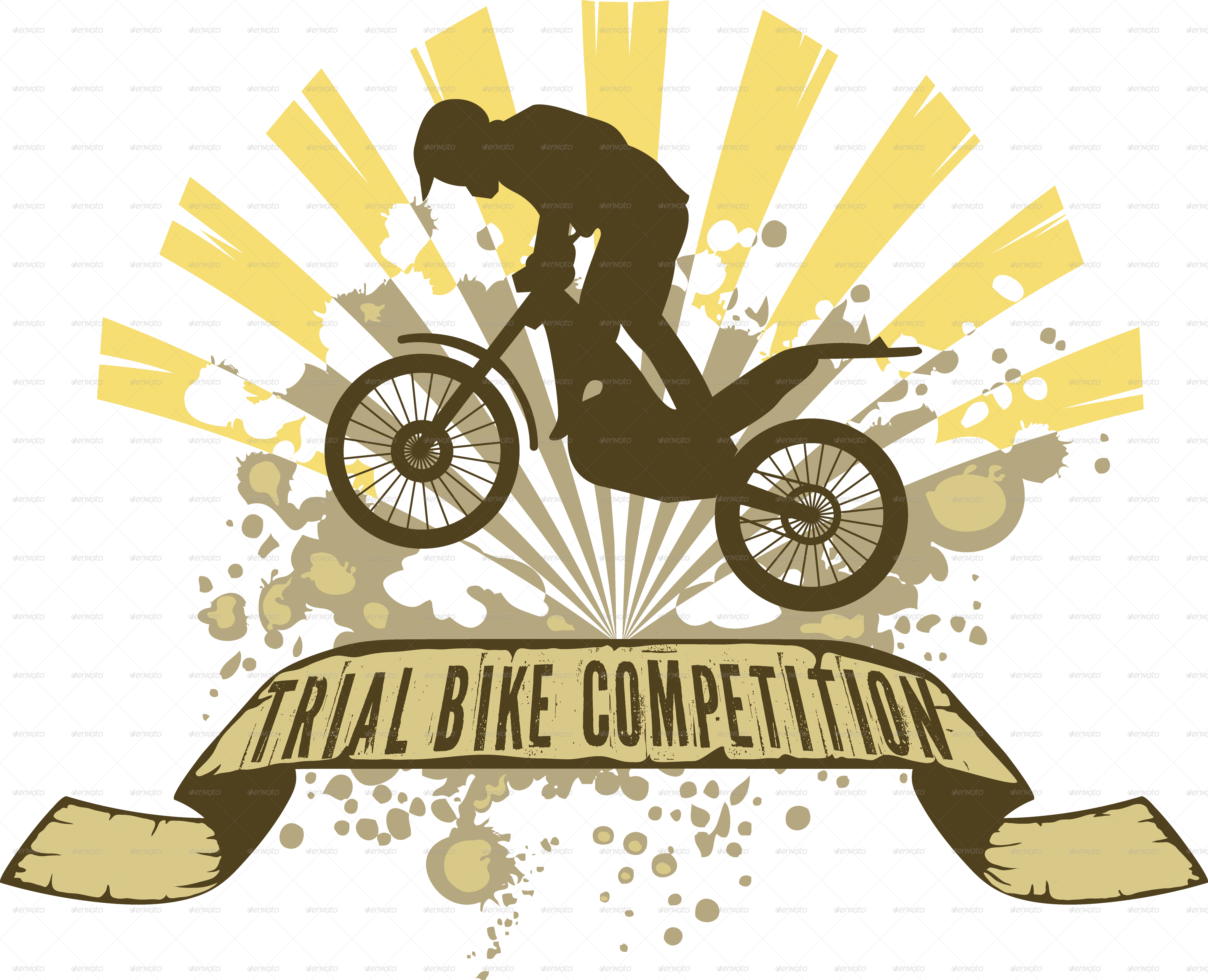Trial Bike (4076x3308), Png Download