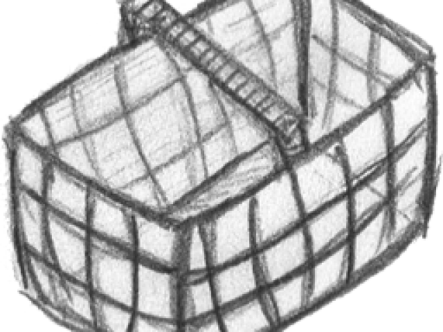 Drawn Basket Empty (640x480), Png Download