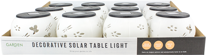 1 X Solar Garden Table Light Outdoor Lighting Ornament - Kemin Industries (640x496), Png Download