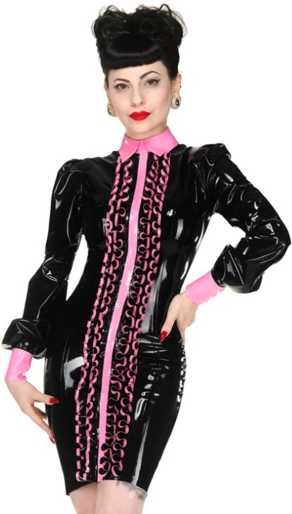 Vienetta Dress - Latex Clothing (576x741), Png Download