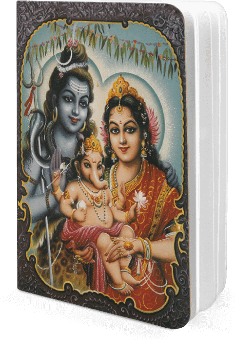 Dailyobjects Indian Mythology Baby Ganesh A6 Notebook - Shiva And Shakti (600x700), Png Download