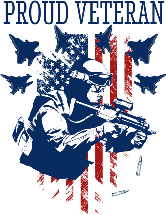 Veteran Png T Shirt Design (539x718), Png Download
