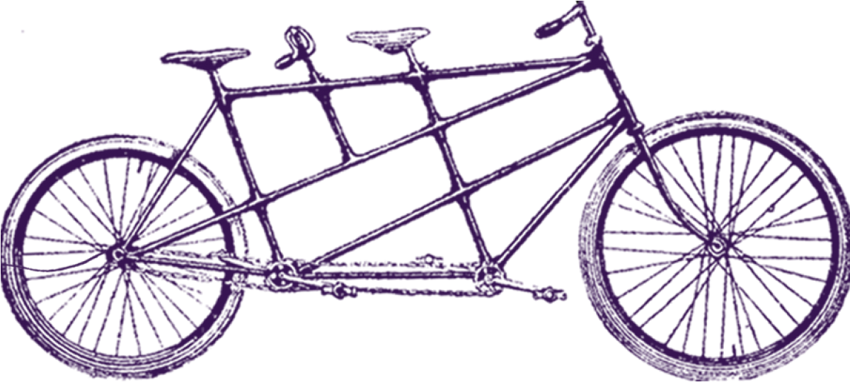 Tandemonium101 - Transparent Tandem Bike Clipart (1200x562), Png Download