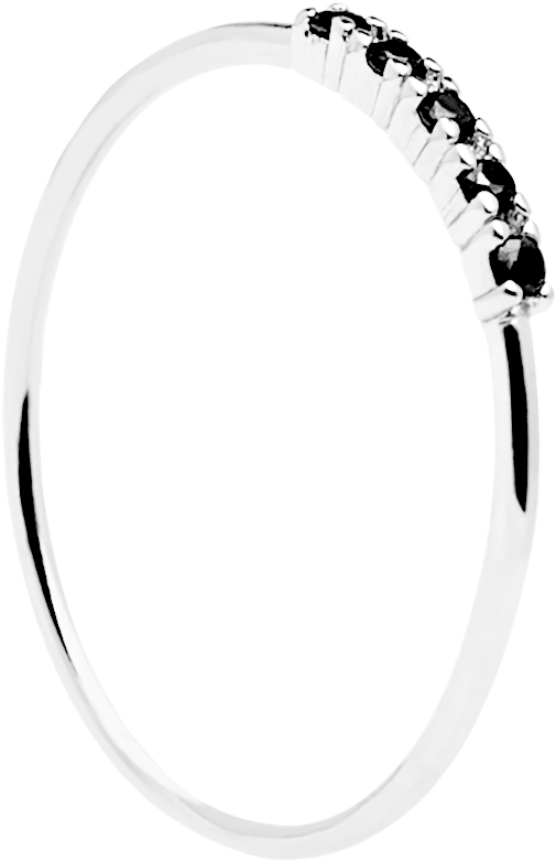 Black Misty Silver Ring - Bangle (1000x1000), Png Download