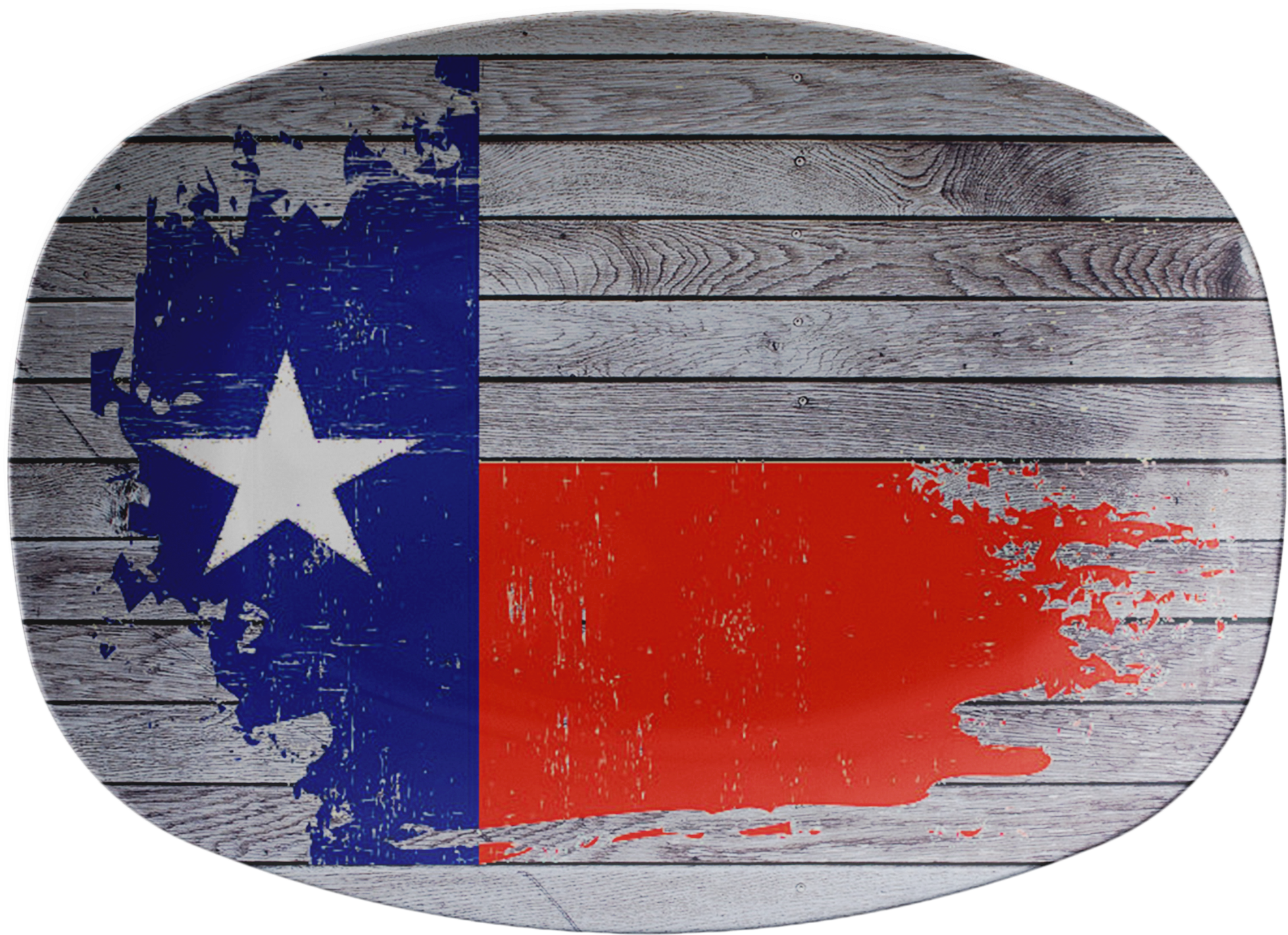 Painted Texas Flag On Wood Printed On Thermosaf Serving - Flag Of The United States (2000x2000), Png Download