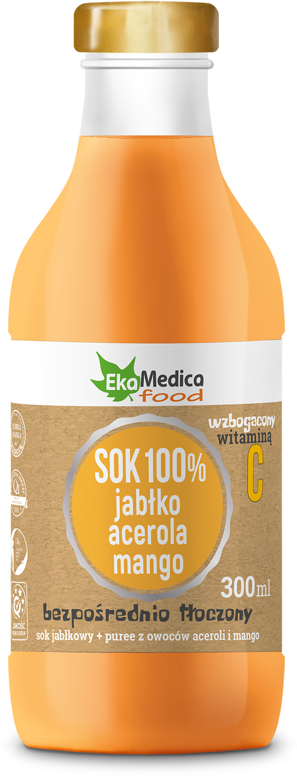 Apple Acerola Mango Juice 350ml - Bottle (831x1636), Png Download
