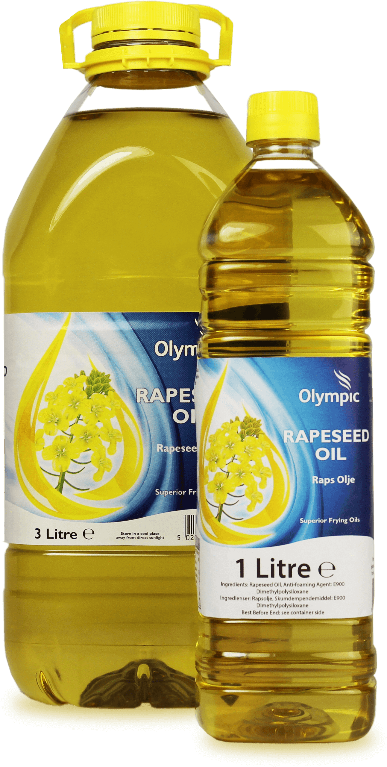 Olympic Rapeseed Oil 3l - Plastic Bottle (1908x3288), Png Download