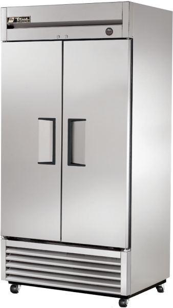 True T35 Double Door Upright Fridge - Fridge Freezer Food Truck (600x600), Png Download