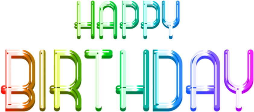 Free Png Download Happy Birthday Text Transparent Png - Graphic Design (850x379), Png Download