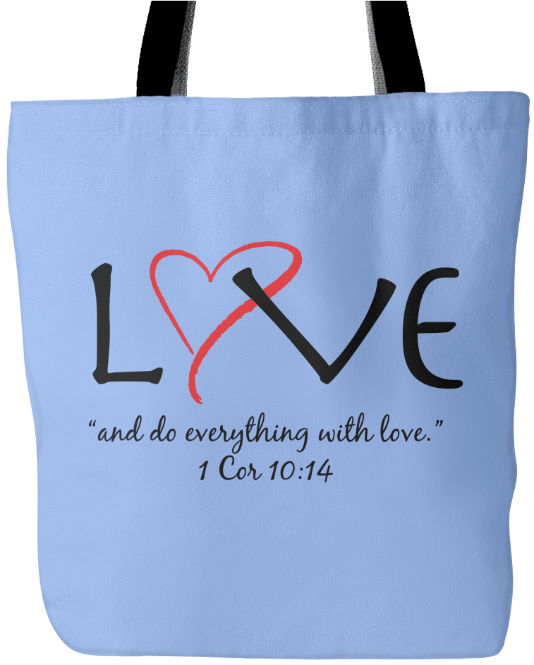 "love" Design - Blessed Attire - Tote Bag (1024x1024), Png Download