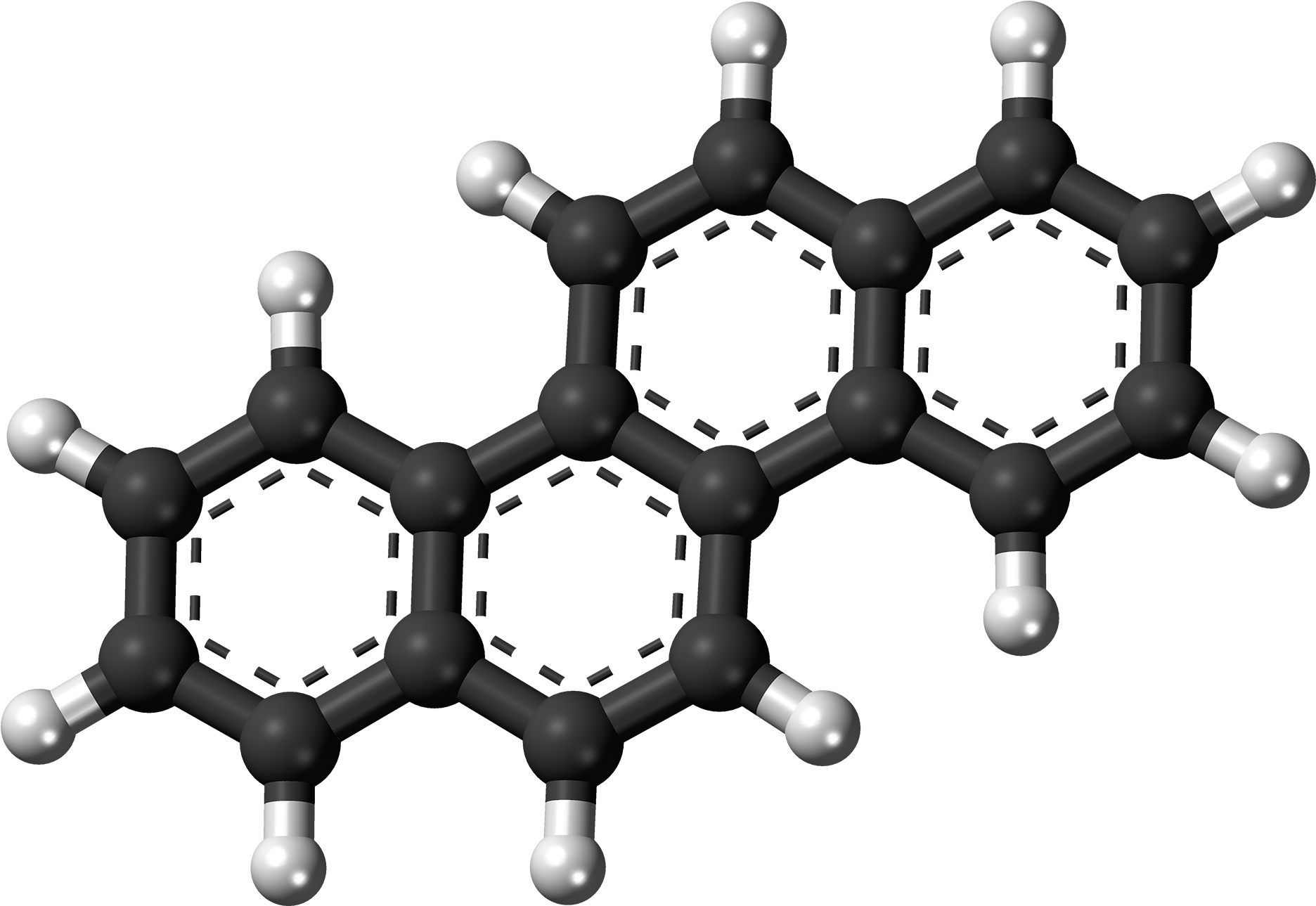 Chrysene Molecule Ball - Molecule (2000x1417), Png Download