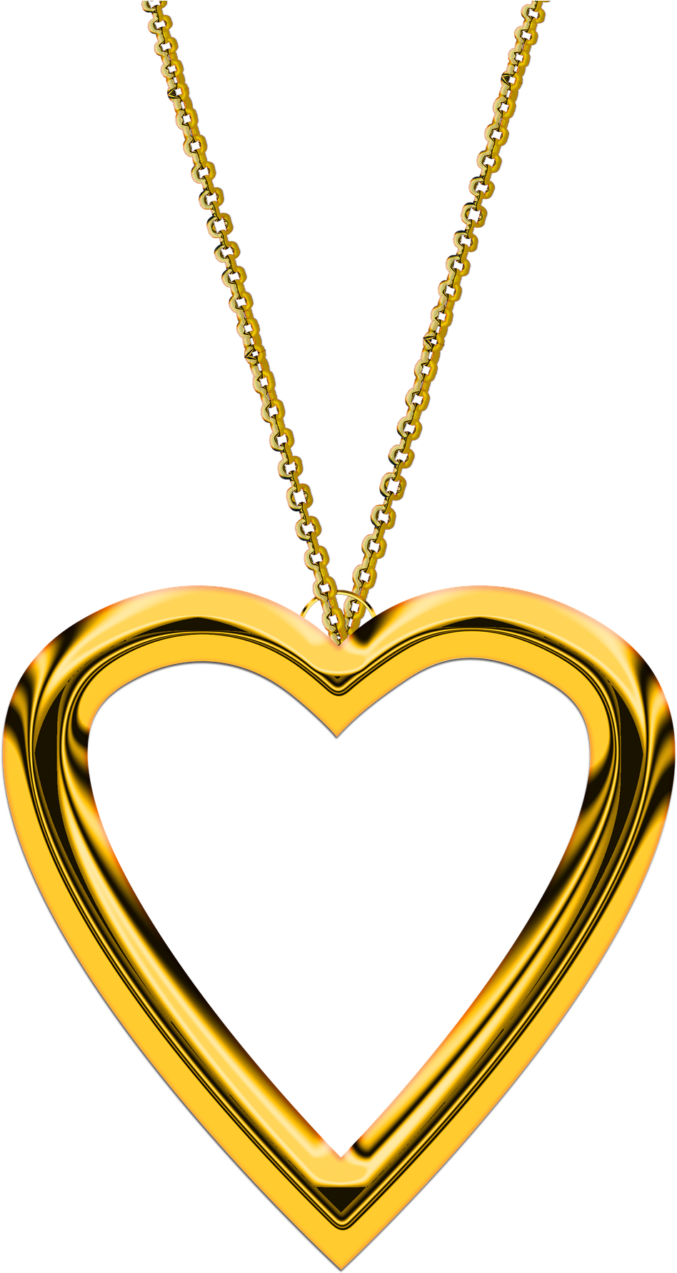 Second Hand Collections Of Gold Jewellery Are The Ideal - Gold Heart Pendant Png (1280x1920), Png Download