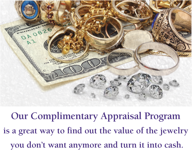 Cash For Gold, Sterling Silver Holloware, And Diamonds - Cash (651x540), Png Download