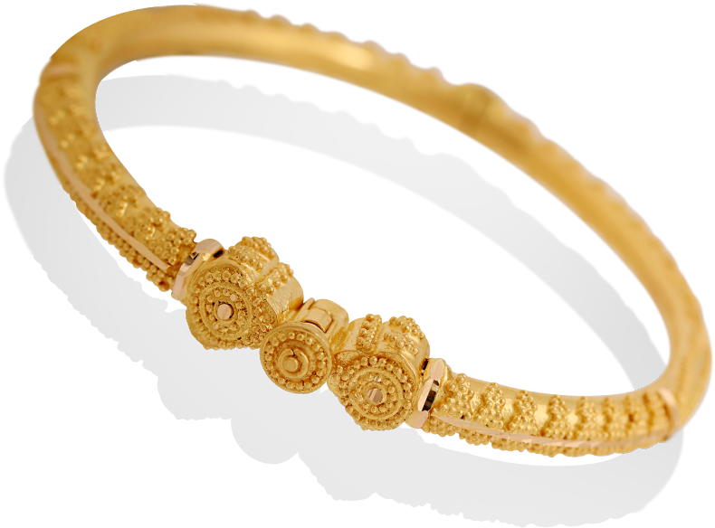 Ethnic Kangan Gold Bangles - Body Jewelry (1000x1000), Png Download