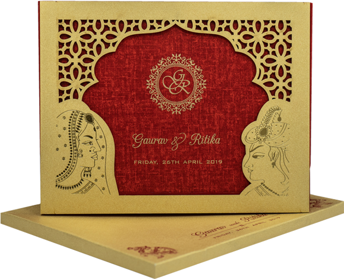 Wedding Cards - Motif (683x603), Png Download
