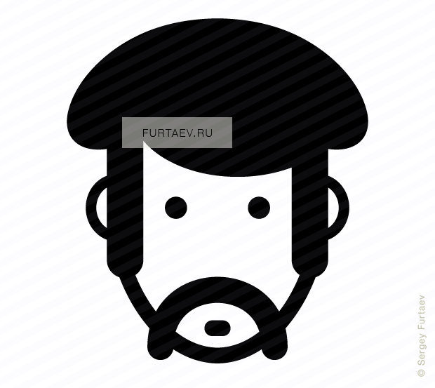 Vector Icon Of Male Face With Moustache - Illustration (620x553), Png Download