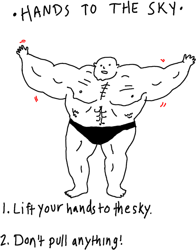 Bodybuilding, On The Other Hand The Sport Of The Big - Cartoon (727x878), Png Download