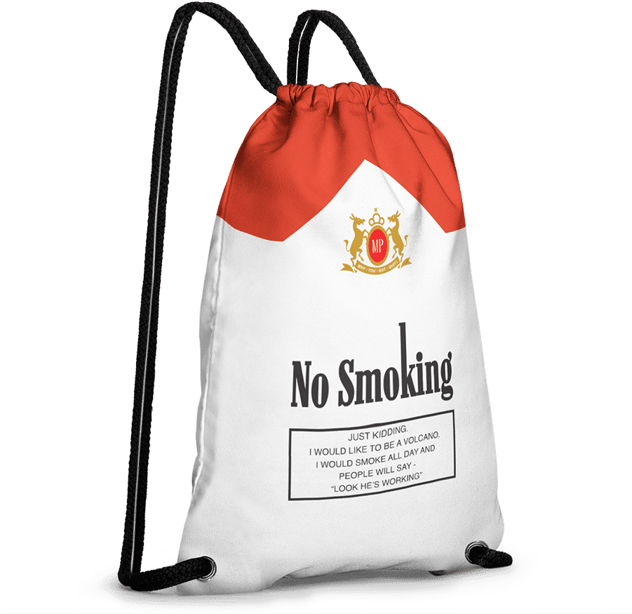 Dailyobjects No Smoking Drawstring Backpack Buy Online - Agio (900x900), Png Download