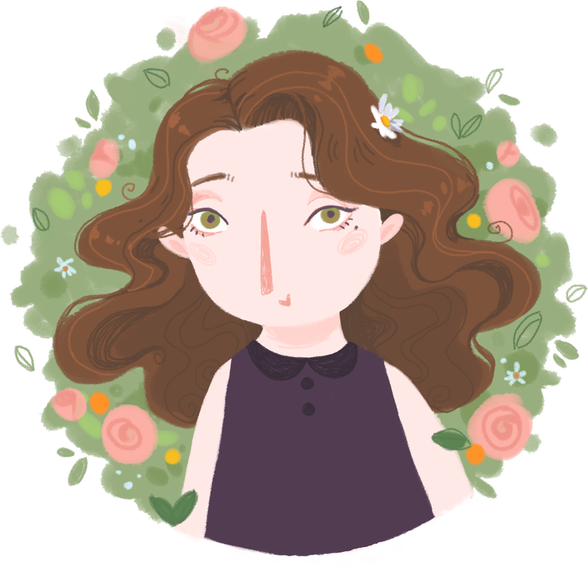 Illustration Artsy Charlotte Rose - Cartoon (588x572), Png Download