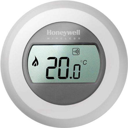 Honeywell Round Wireless Kamerthermostaat T87rf2025 - Honeywell Evohome Png (622x498), Png Download