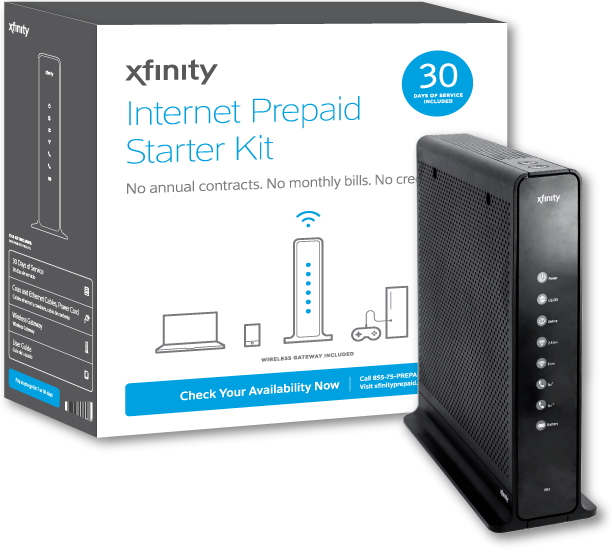 Xfinity Prepaid Internet Starter Kit - Xfinity Prepaid Internet (612x553), Png Download