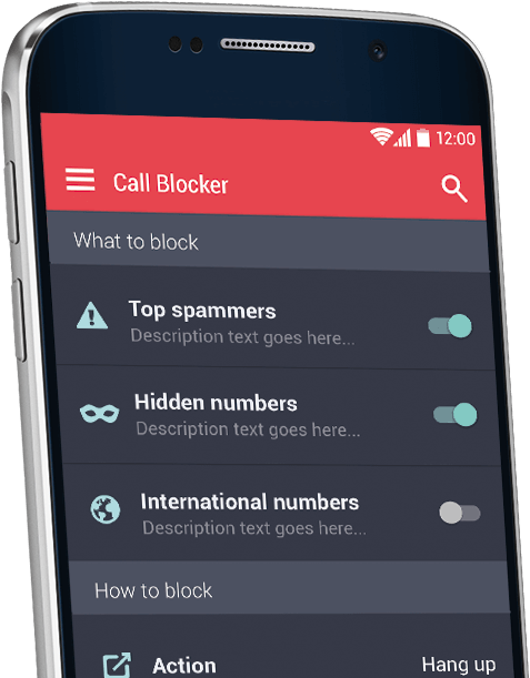 Call Blocker Screen - Smartphone (600x646), Png Download