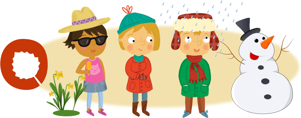 Go Gaelic - Seasons - Kids In Different Seasons (1050x430), Png Download