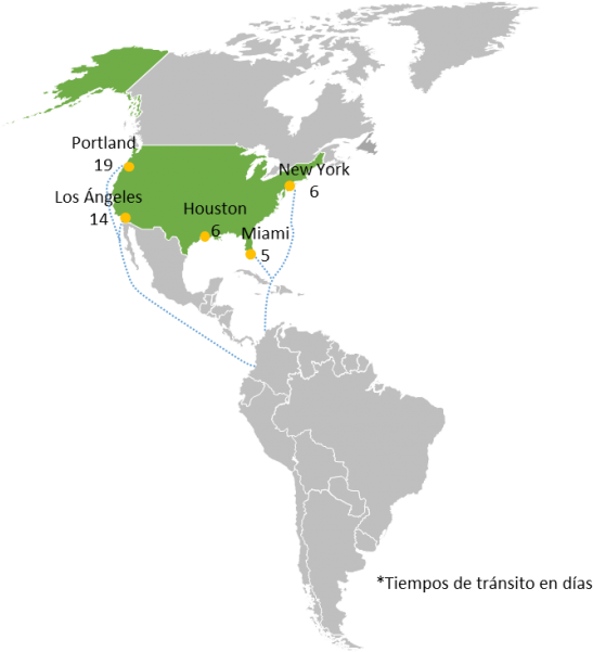 Estados Unidos Posee Una Infraestructura Portuaria - India To New Zealand Map (562x600), Png Download