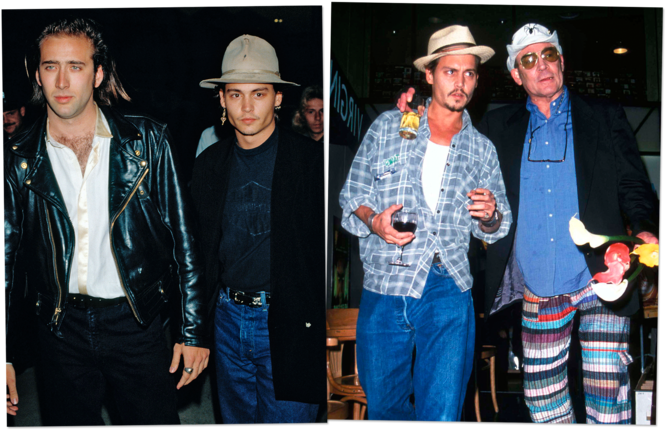 Nicolas Cage Johnny Depp - Johnny Depp Nicolas Cage Young (690x464), Png Download