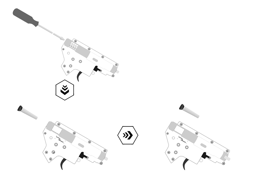 We Proudly Present You Two Of Our Unique Designs - Gun Barrel (1114x674), Png Download