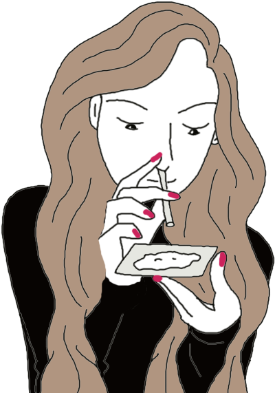 Cocaine Dream Meaning - Girl With Cocaine Cartoon (600x600), Png Download