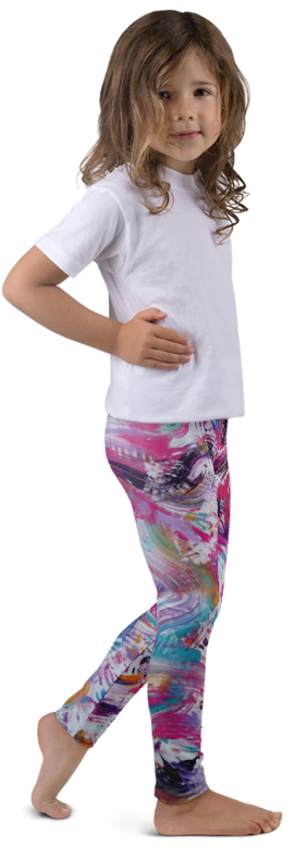 Kids Dance Png - Little Girl In Leggings (800x800), Png Download