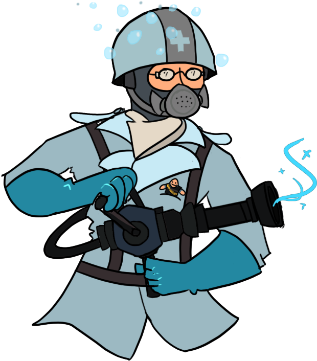Follow Me On Twitter Medic Loadout Commission - Cartoon (629x744), Png Download