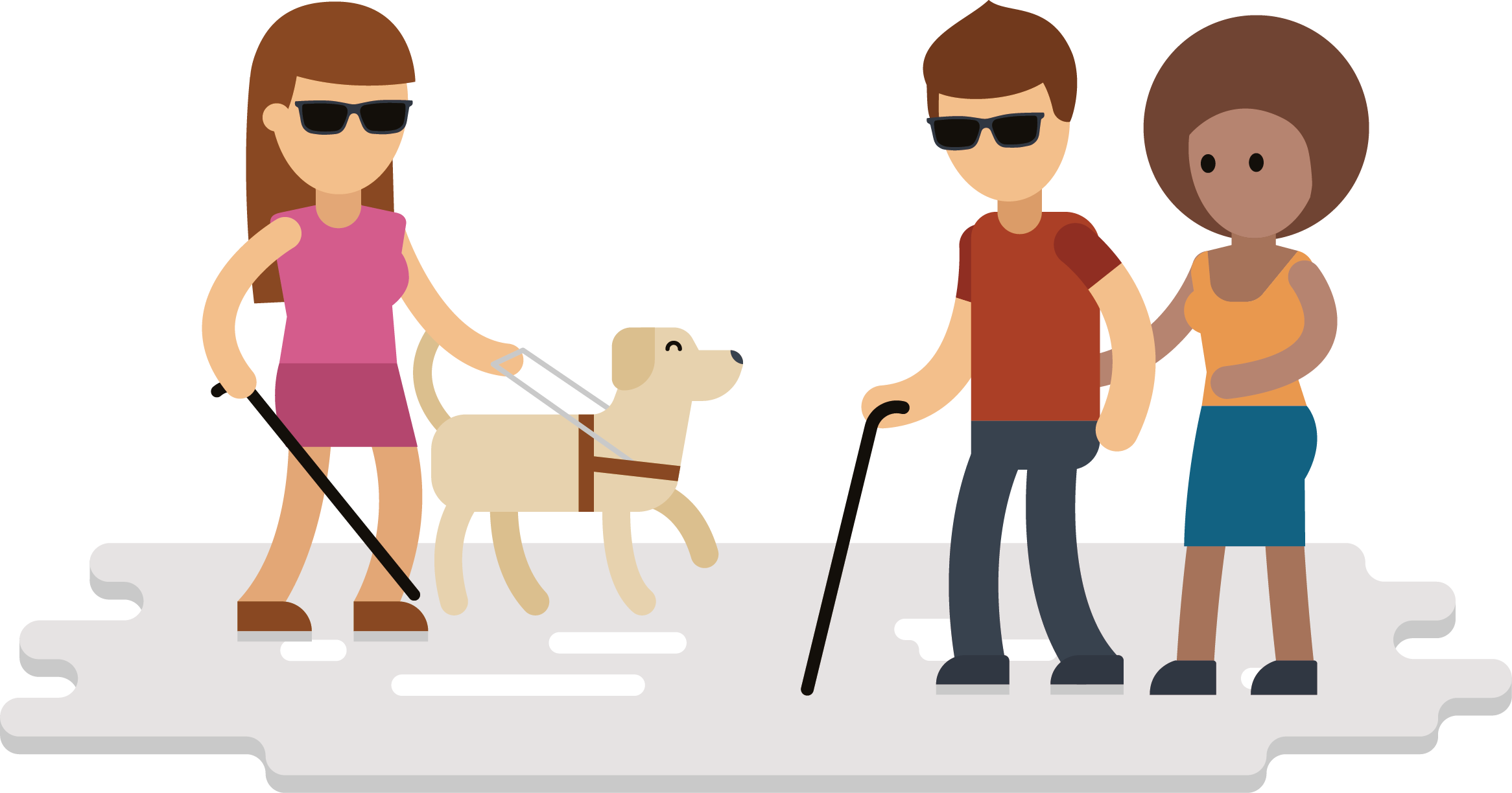Blind Vector For People Free Download Png Hq Clipart - Disability (2332x1224), Png Download