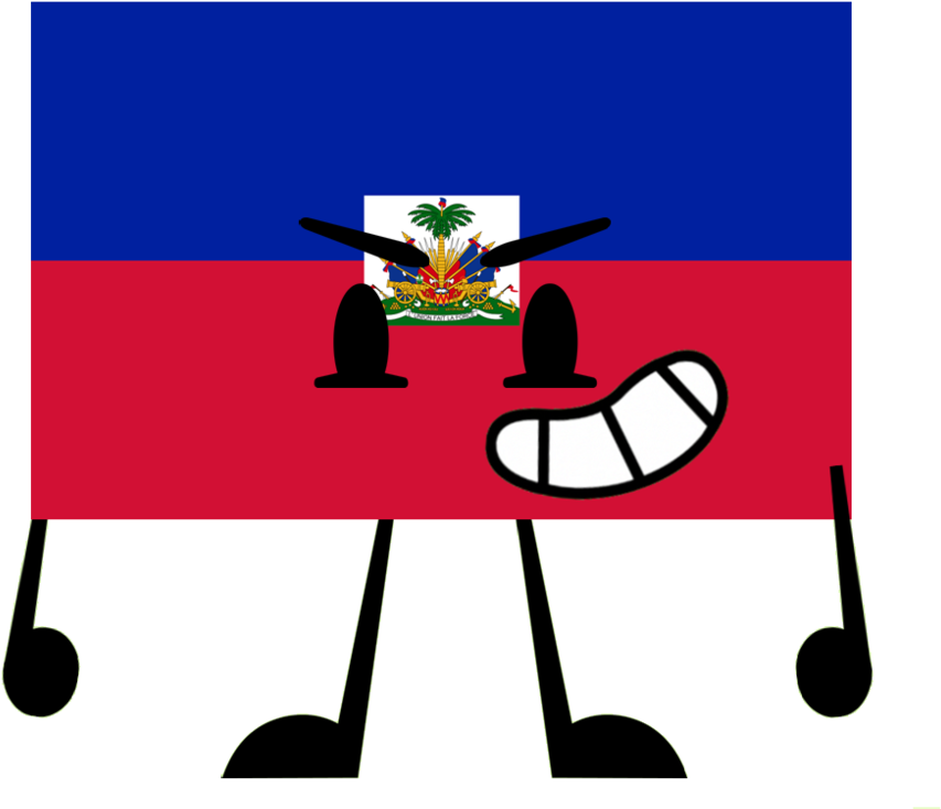 Haiti Flag Pose By Syronjoson - Haiti Coat Of Arms (853x734), Png Download