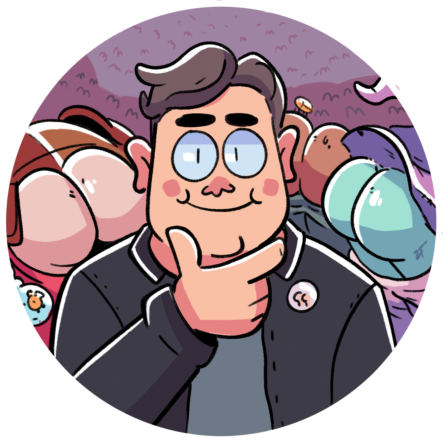 Tweet Share On Facebook - Cartoon (1874x1859), Png Download