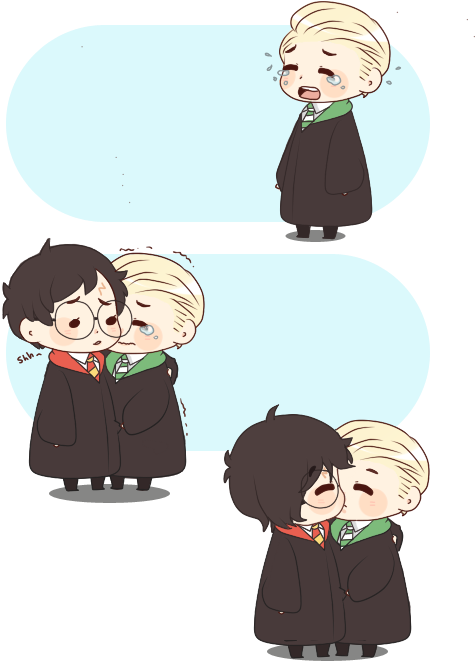 Harry Potter Inspiration › - Fanart Harry Potter And Draco Malfoy (500x672), Png Download