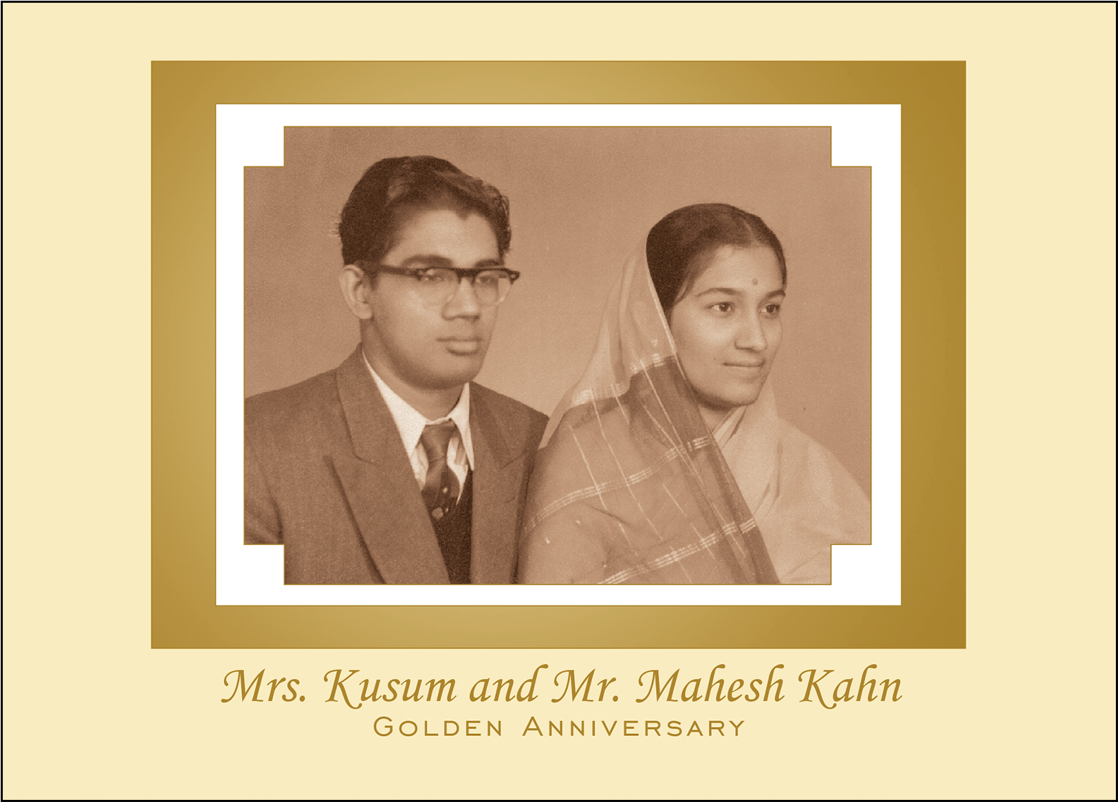 Cover Of 50th Wedding Anniversary Party Invitation - Photographic Paper (1660x1660), Png Download