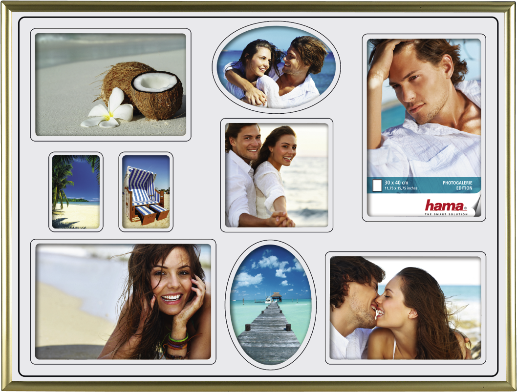 "madrid" Plastic Frame Gallery, Gold, 30 X 40 Cm - Picture Frame (1100x1100), Png Download