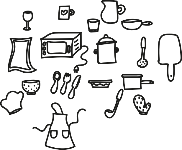 Kitchen Items - Kitchen (617x510), Png Download