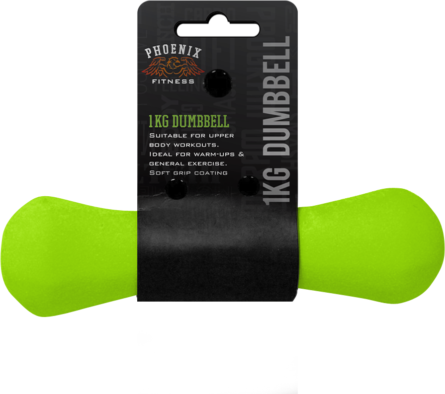 1kg Neoprene Dumbbell In Packaging - Mobile Phone (1165x1165), Png Download