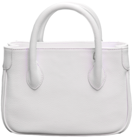 Small White Italian Handbag - Birkin Bag (580x580), Png Download