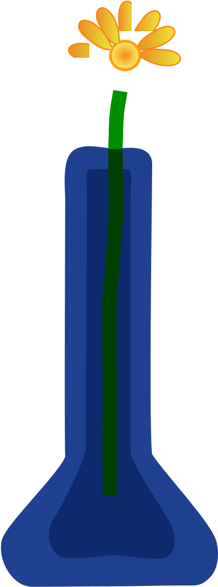 Flower In Vase Clipart By Violetsprite - Vase (466x1200), Png Download