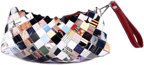 Buy Upcycled Handbags For Women - Shoulder Bag (600x533), Png Download