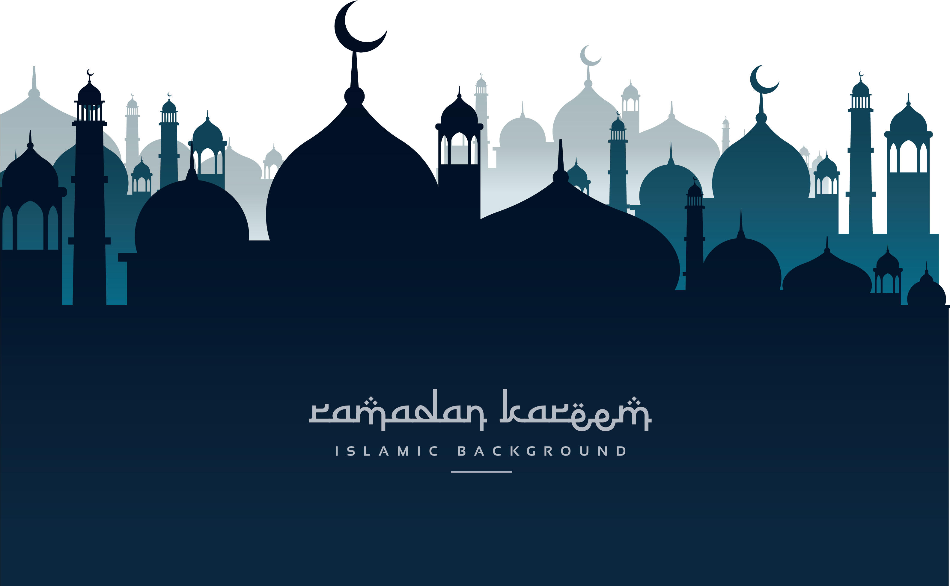 Free Stock Ramadan Eid Al Fitr Mubarak Church Poster - Islamic Mosque Vector Background (3455x2129), Png Download