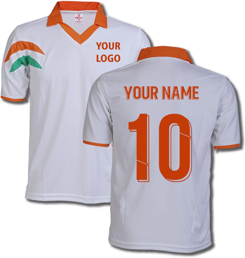 Indian Cricket Jersey Design Front Back Indian Cricket Jersey White