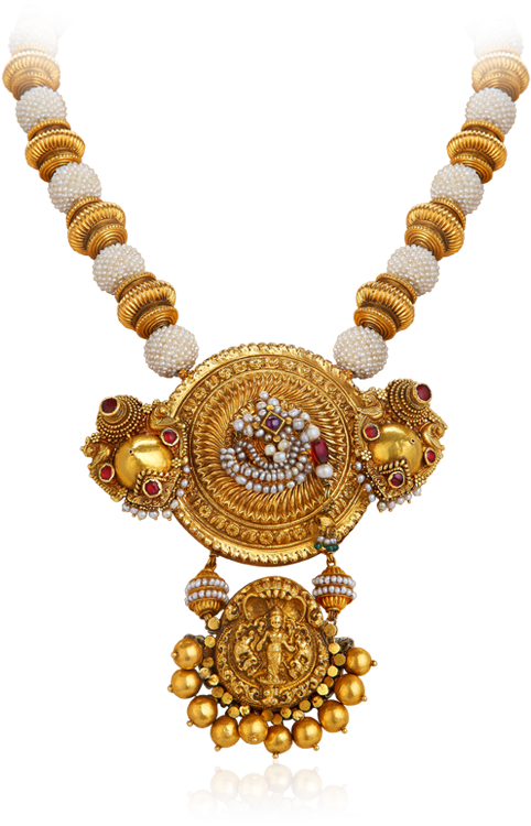1 - Jaipur Antique Gold Jewellery Gold (800x800), Png Download