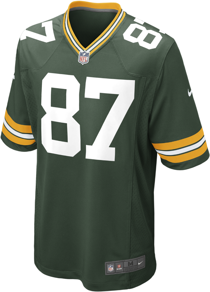 Nike Men's Jordy Nelson Green Bay Packers Game Jersey - Green Bay Packer Lacy (1000x1000), Png Download