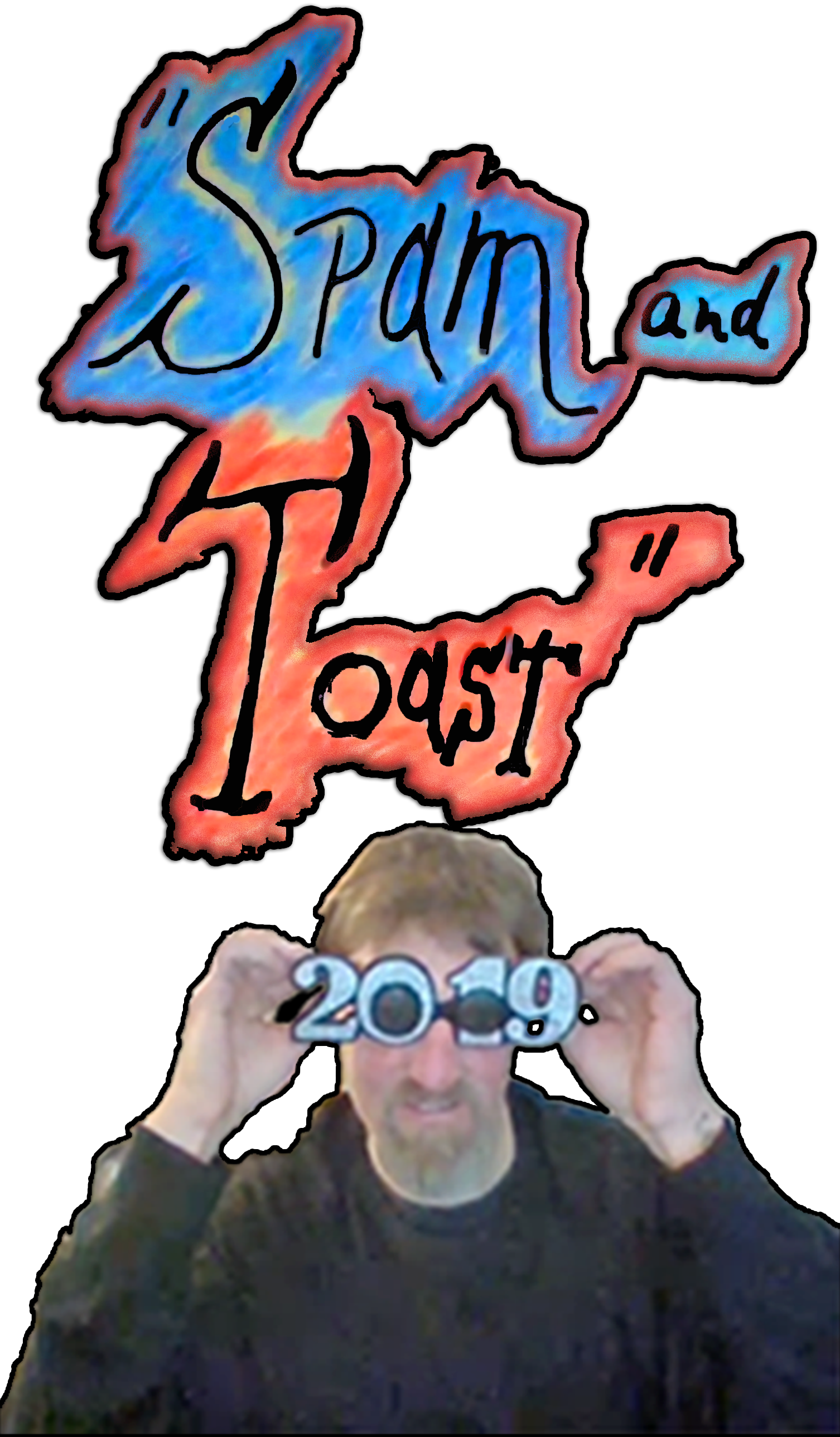 Spam And Toast - Cartoon (1506x2576), Png Download