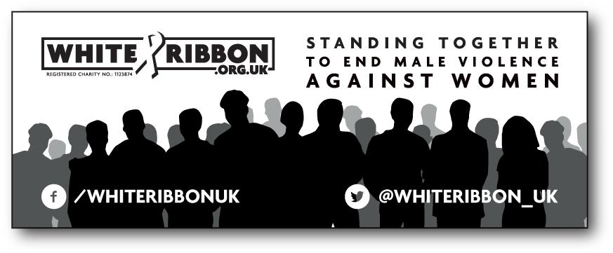 'standing Together' Banner White Ribbon Uk - Poster (1000x1000), Png Download
